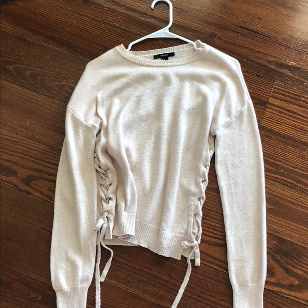 forever 21 tie side sweater